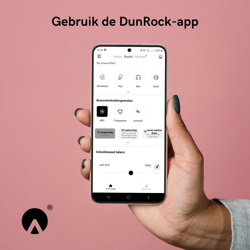 DunRock® Bubble - Draadloze oordopjes - Met ANC noise cancelling - Met mic