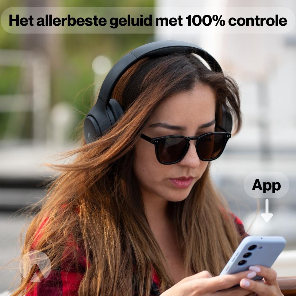 DunRock® Halo - Draadloze koptelefoon - ANC en multipoint - DunRock App voor iOS en Android - Met mic