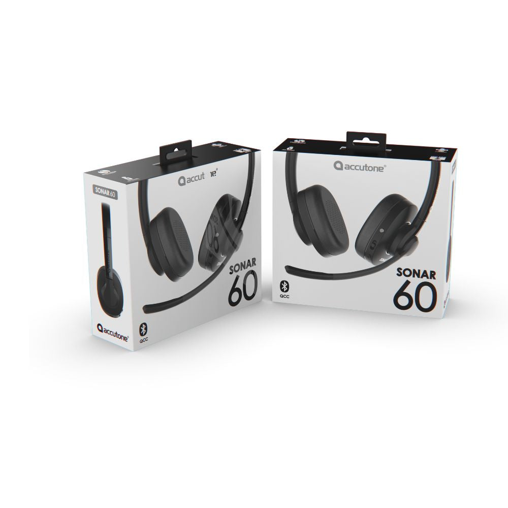 Accutone SONAR 60 Bluetooth Wireless Headset with Teams Dongle
