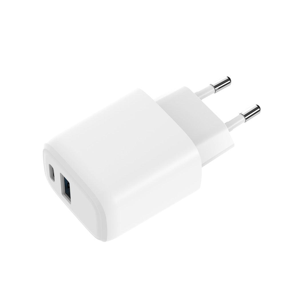Oplader adapter USB C en USB A - 20W - Snellader met dubbele aansluiting
