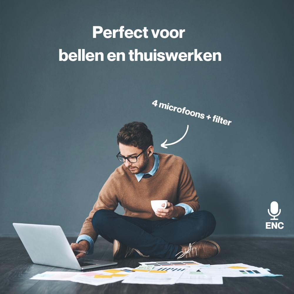 DunRock® Bubble - Draadloze oordopjes - Met ANC noise cancelling - Met mic