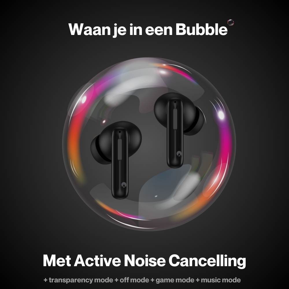 DunRock® Bubble - Draadloze oordopjes - Met ANC noise cancelling - Met mic
