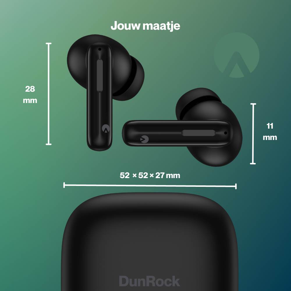 DunRock® Bubble - Draadloze oordopjes - Met ANC noise cancelling - Met mic
