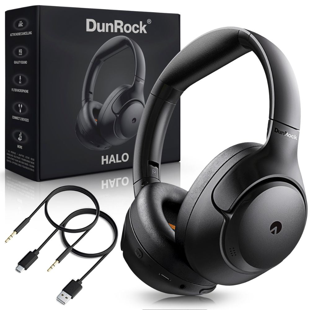 DunRock® Halo - Draadloze koptelefoon - ANC en multipoint - DunRock App voor iOS en Android - Met mic