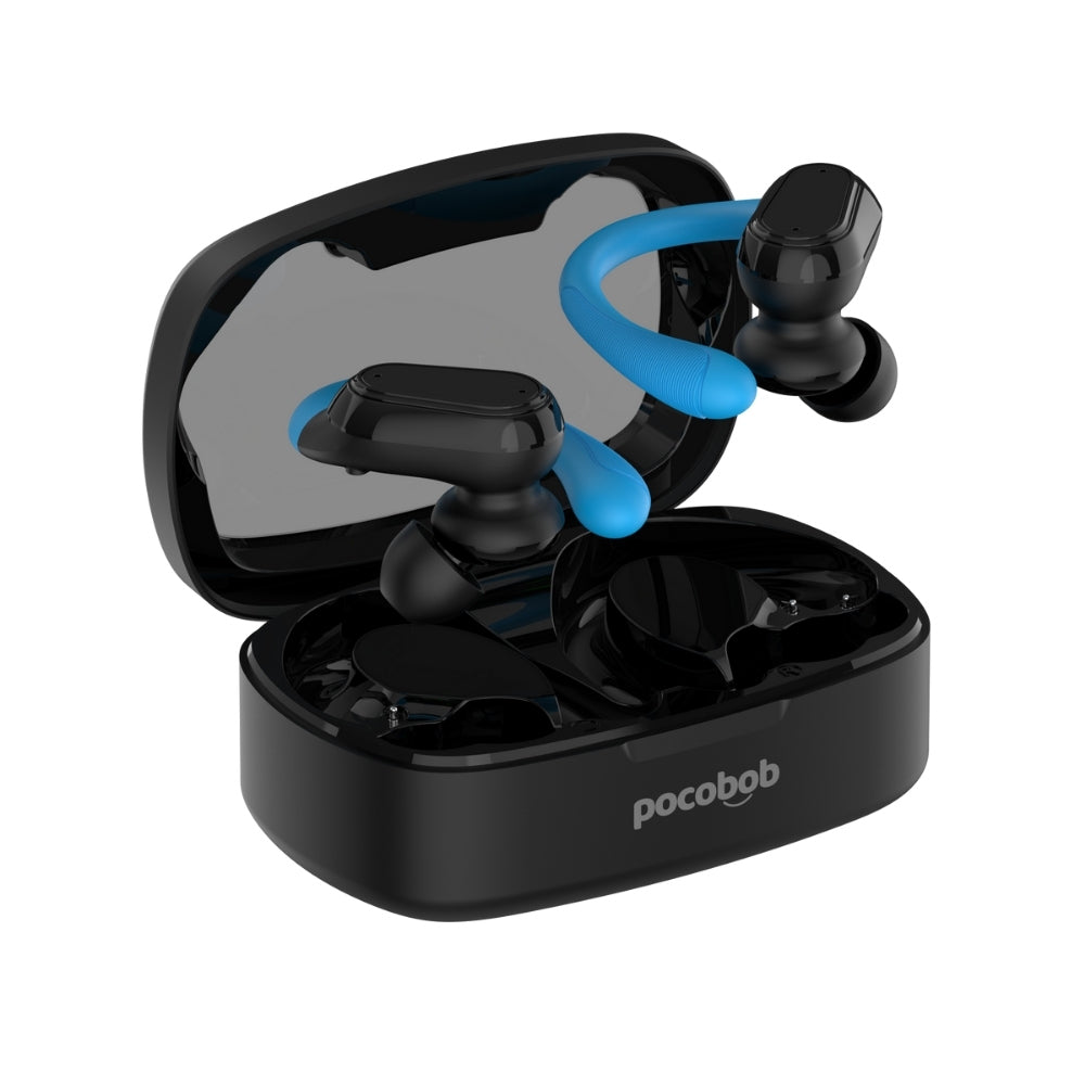 pocobob SP - Draadloze sport oordopjes - Hardloop oortjes - Oorboog achter oor