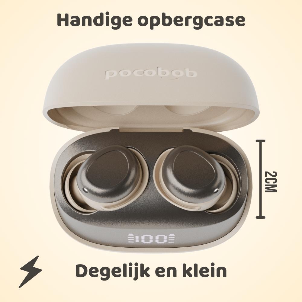 pocobob® Z - Draadloze oortjes - Ultraklein - Met App - In-ear oordopjes - Ook voor slapen - Met mic
