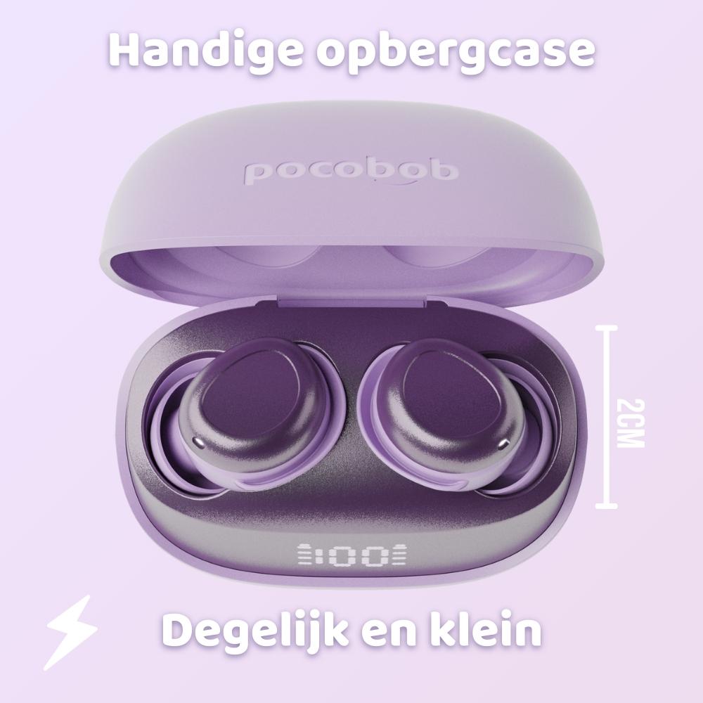 pocobob® Z - Draadloze oortjes - Ultraklein - Met App - In-ear oordopjes - Ook voor slapen - Met mic