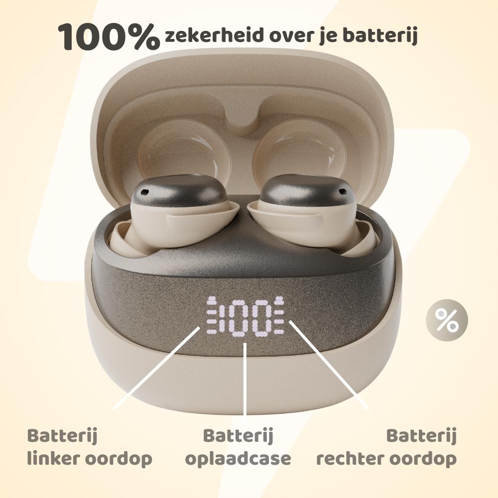 pocobob® Z - Draadloze oortjes - Ultraklein - Met App - In-ear oordopjes - Ook voor slapen - Met mic