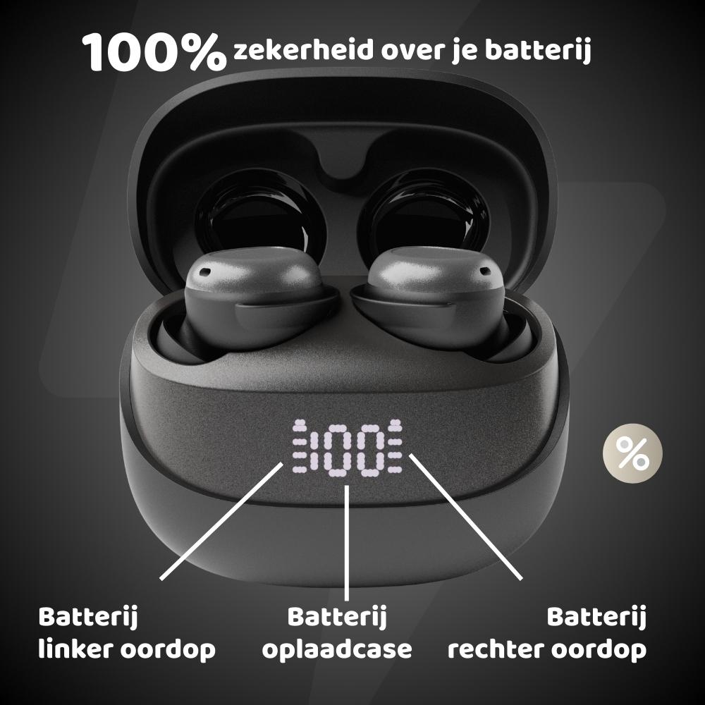 pocobob® Z - Draadloze oortjes - Ultraklein - Met App - In-ear oordopjes - Ook voor slapen - Met mic