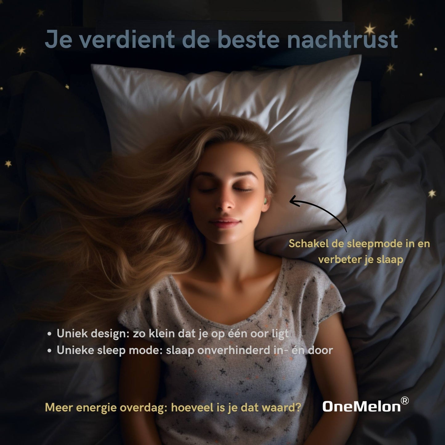 OneMelon® Drops - Draadloze oordopjes - Kleine pasvorm - Sleep mode - Met mic