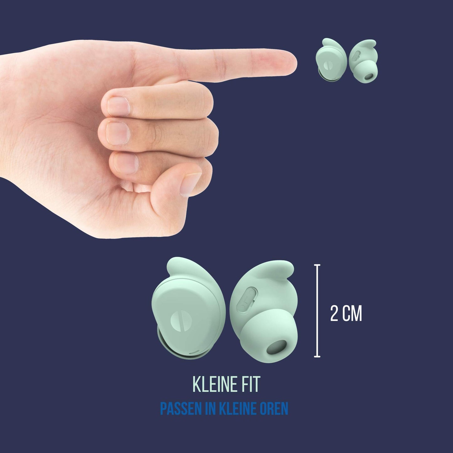 OneMelon® Drops - Draadloze oordopjes - Kleine pasvorm - Sleep mode - Met mic