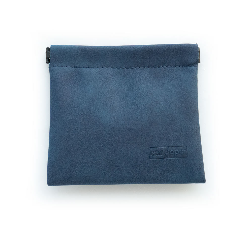 Opbergzakje voor oordopjes - Opberghoesje etui doosje voor oortjes en kabels - met verende sluiting en zachte binnenvoering - 9x10cm