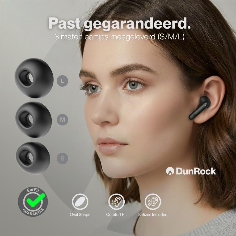 DunRock® Bubble Pro - Draadloze oordopjes - Met ANC - Met 6 mics - Multipoint
