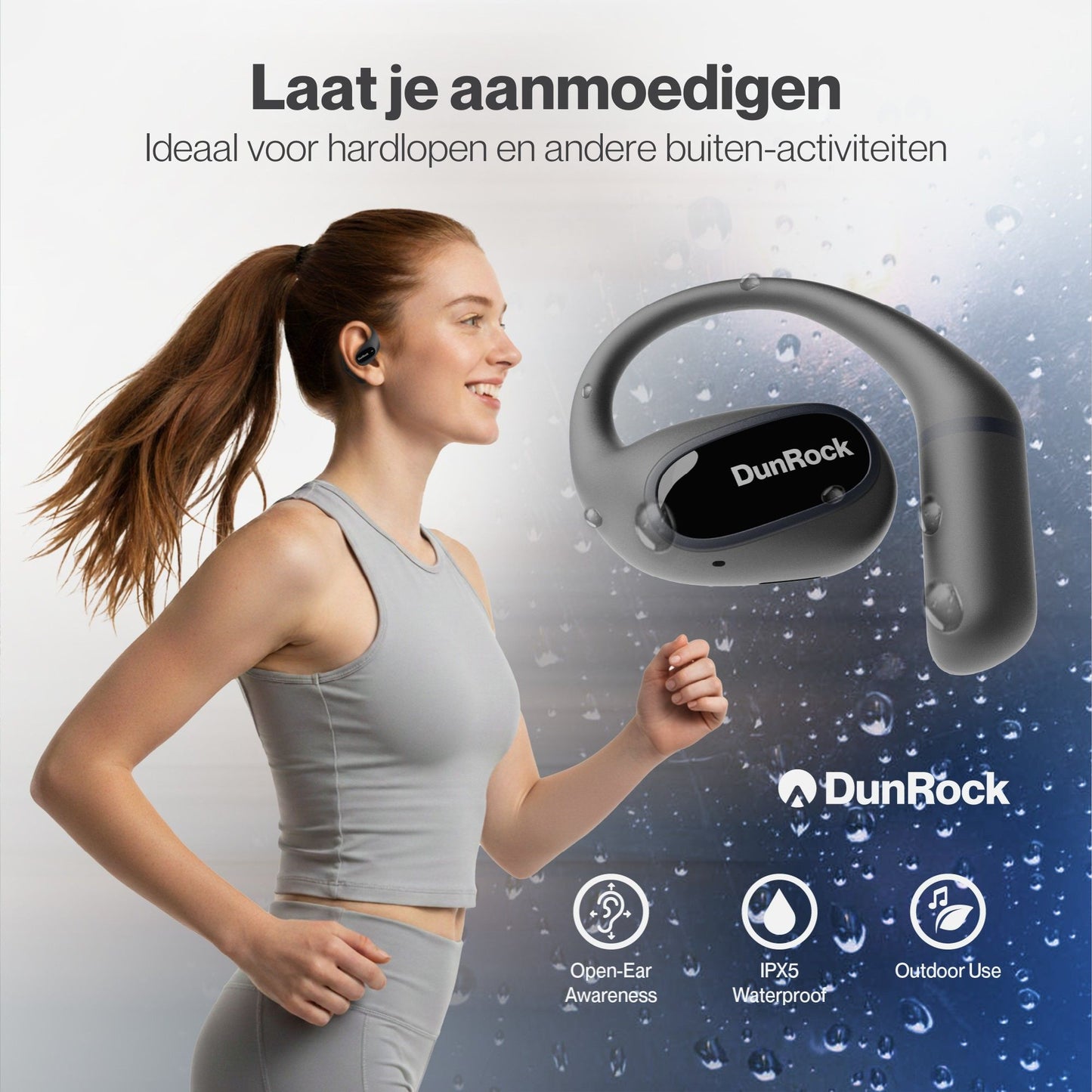 DunRock Air - Open Ear - Bluetooth Oordopjes met Oorboog