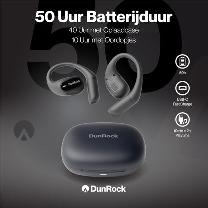 DunRock Air - Open Ear - Bluetooth Oordopjes met Oorboog
