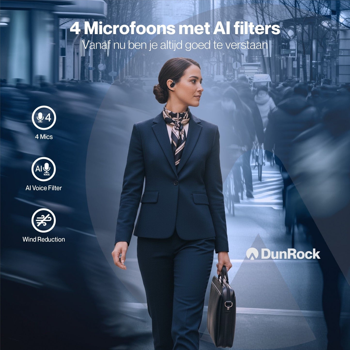 DunRock Air - Open Ear - Bluetooth Oordopjes met Oorboog