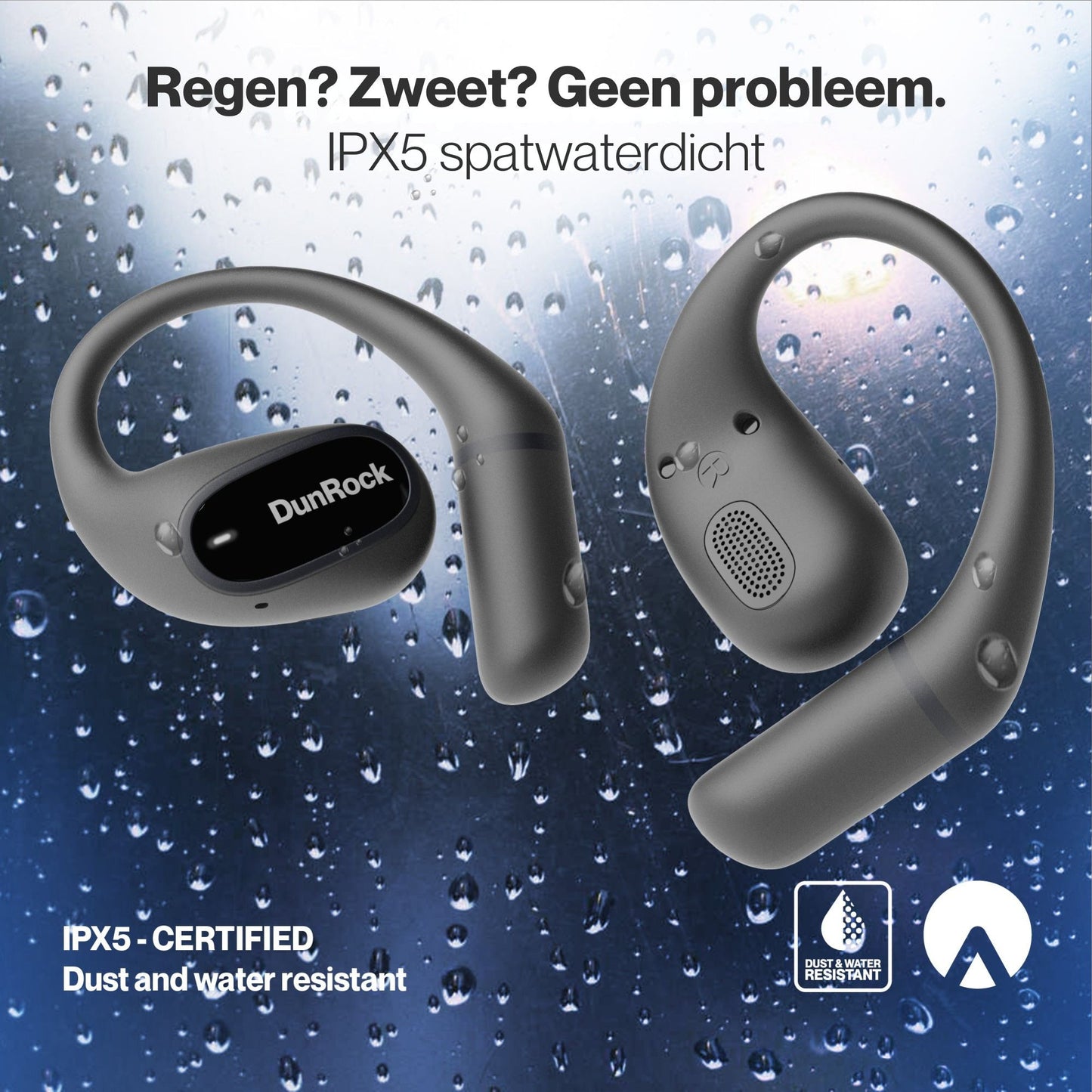 DunRock Air - Open Ear - Bluetooth Oordopjes met Oorboog