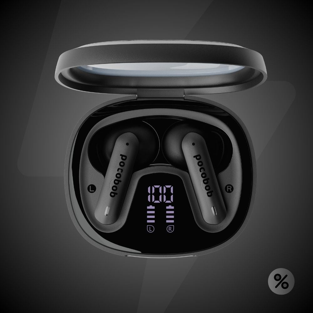 pocobob® 8 - Draadloze oordopjes met steeltje - In-ear oortjes - Met mic - Met APP