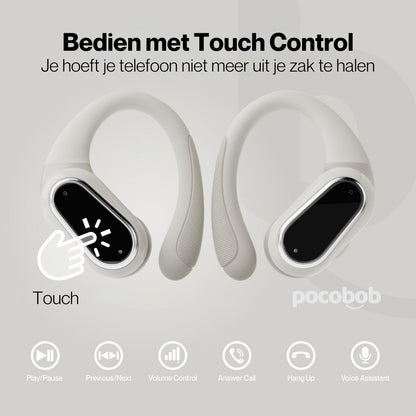 pocobob SP - Draadloze sport oordopjes - Hardloop oortjes - Oorboog achter oor