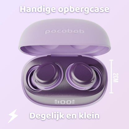 pocobob® Z - Draadloze oortjes - Ultraklein - Met App - In-ear oordopjes - Ook voor slapen - Met mic