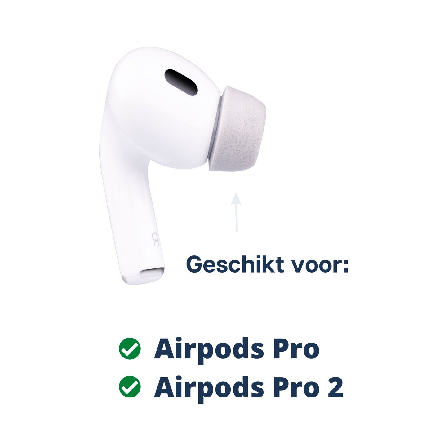 Foam eartips geschikt voor Airpods Pro (2) - zachte memory foam opzet oortjes - foamigo®